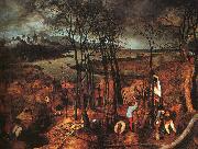BRUEGEL, Pieter the Elder Gloomy Day gfh Spain oil painting artist